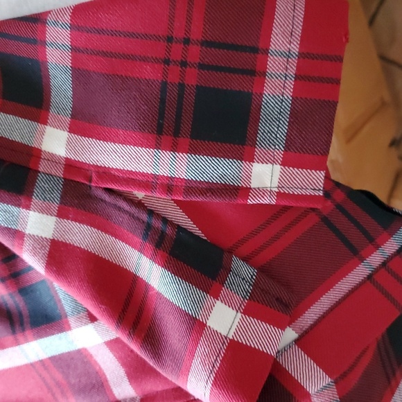 Lauren Ralph Lauren 100% Wool Red Plaid Full Zip Sz. L Jacket with Pockets - Picture 10 of 12